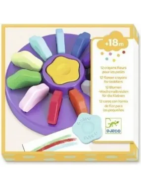 12 Floral Crayons for Kids - Unavailable