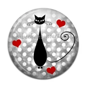 25mm cat resin cabochon