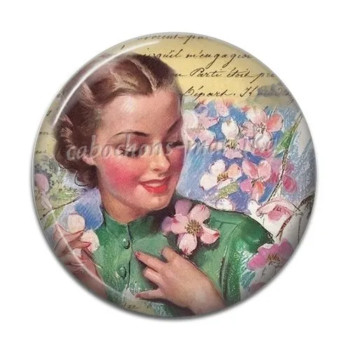 25mm resin cabochon woman
