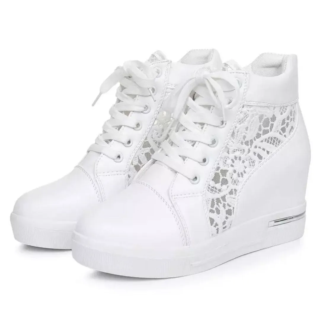 Baskets Femme Haute Dentelle Linda Cross