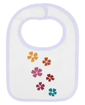 Bavoir bébé uni Fleurs fond transparent par Clemence_Bellay