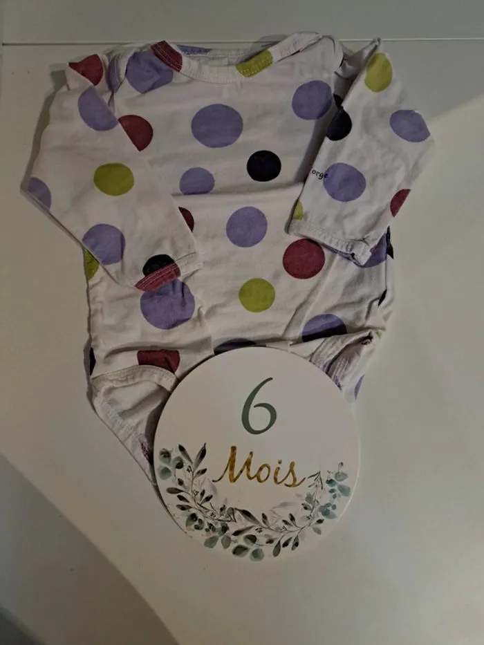 Body manche longue - Sucre d'Orge - 6 mois  | Beebs