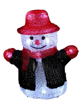 Snowman with LED Light-Up Jacket - Black