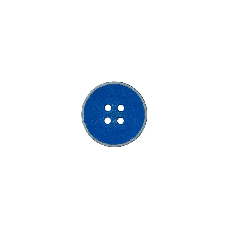Vintage blue metal button.