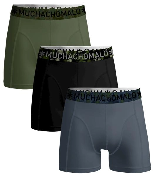 Boys' Solid Blue Black Army Green Underwear 3-Pack