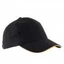 Black and Red Trim Men's Orlando Cap by KARIBAN