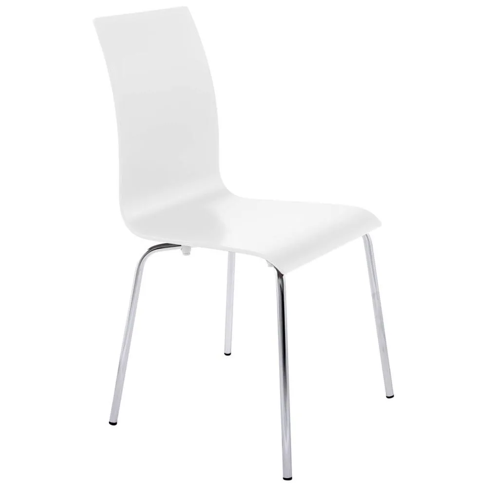 Chaise de salle à manger design 'espera' en bois blanche