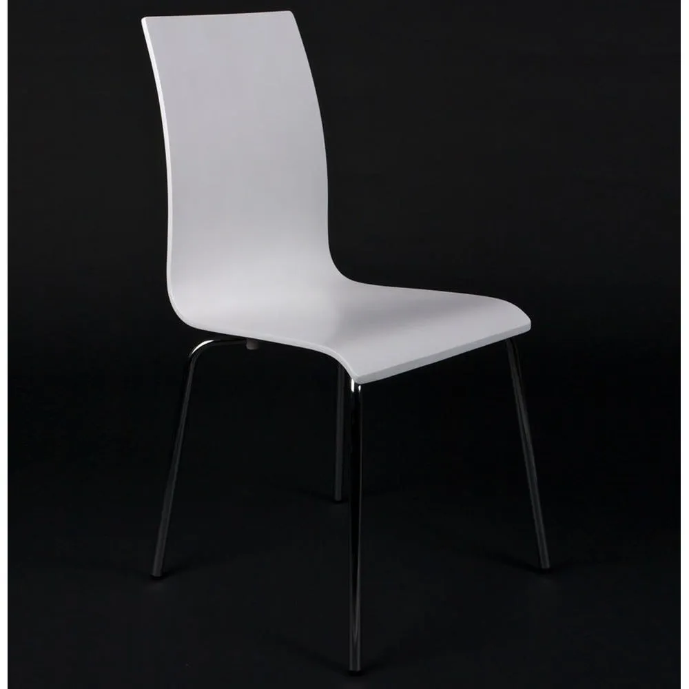 Chaise de salle à manger design 'espera' en bois blanche