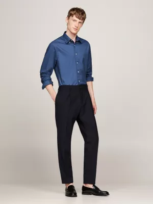 Chemise coupe standard en popeline TH Flex | Bleu | Tommy Hilfiger