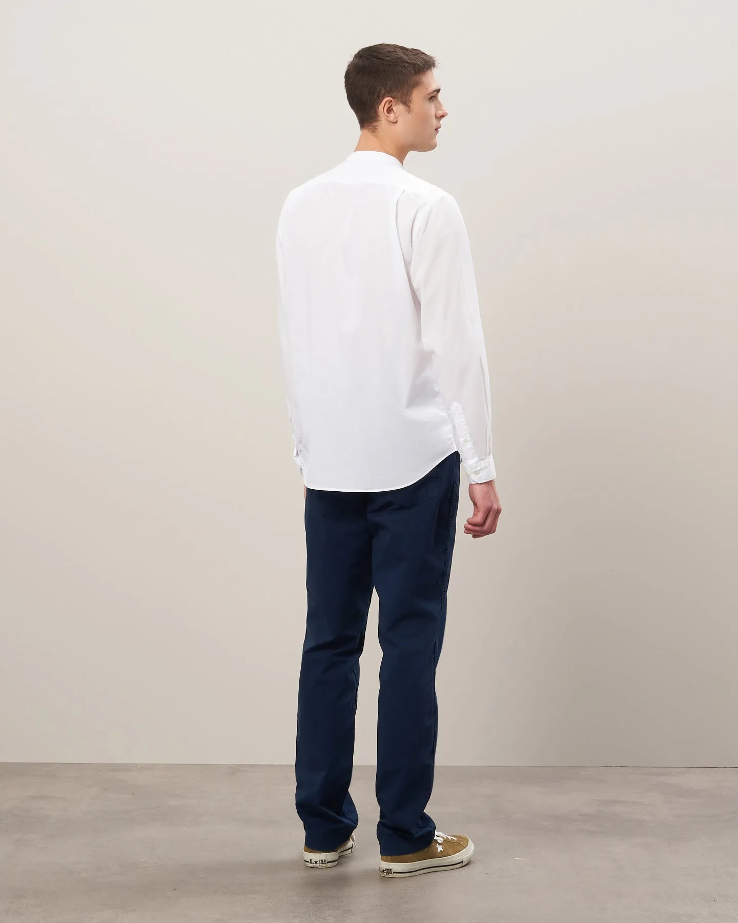 Chemise Homme en voile de coton Blanc Premium