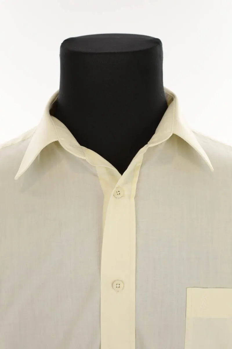 Chemise Saint Laurent jaune en coton pour homme, taille XL, en très bon état.