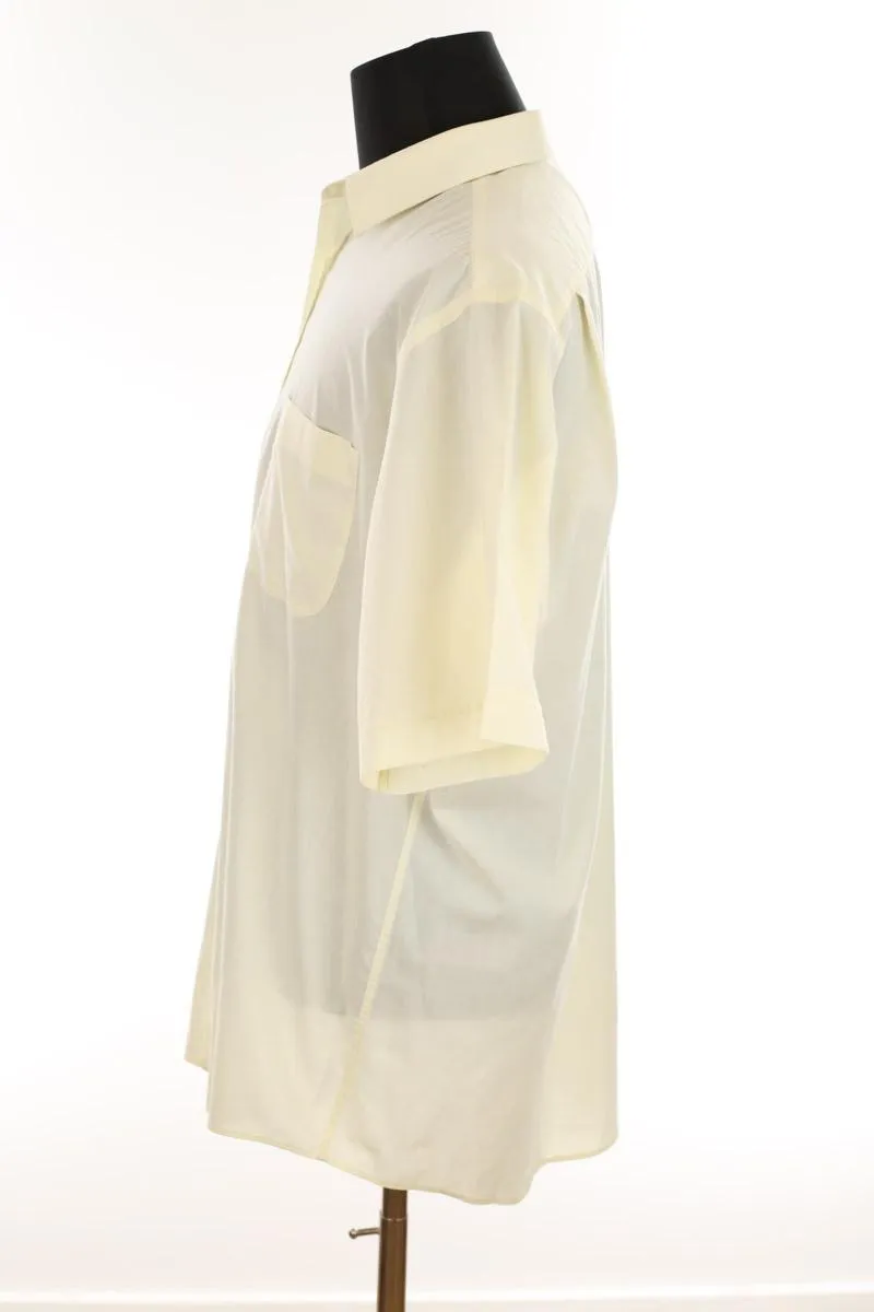 Chemise Saint Laurent jaune en coton pour homme, taille XL, en très bon état.