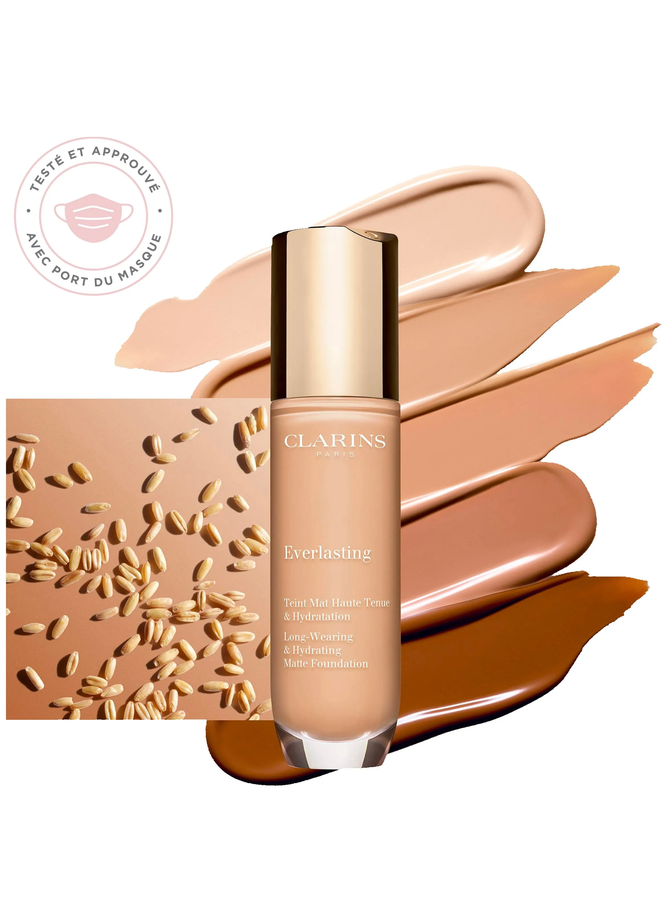 CLARINS  Everlasting - Fond de teintTeint Mat Haute Tenue  Hydratation - Beige