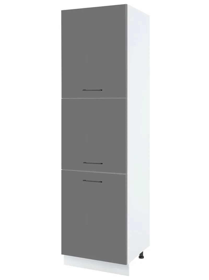 Colonne de cuisine Lovia Gris Mat 3 portes L 60 cm