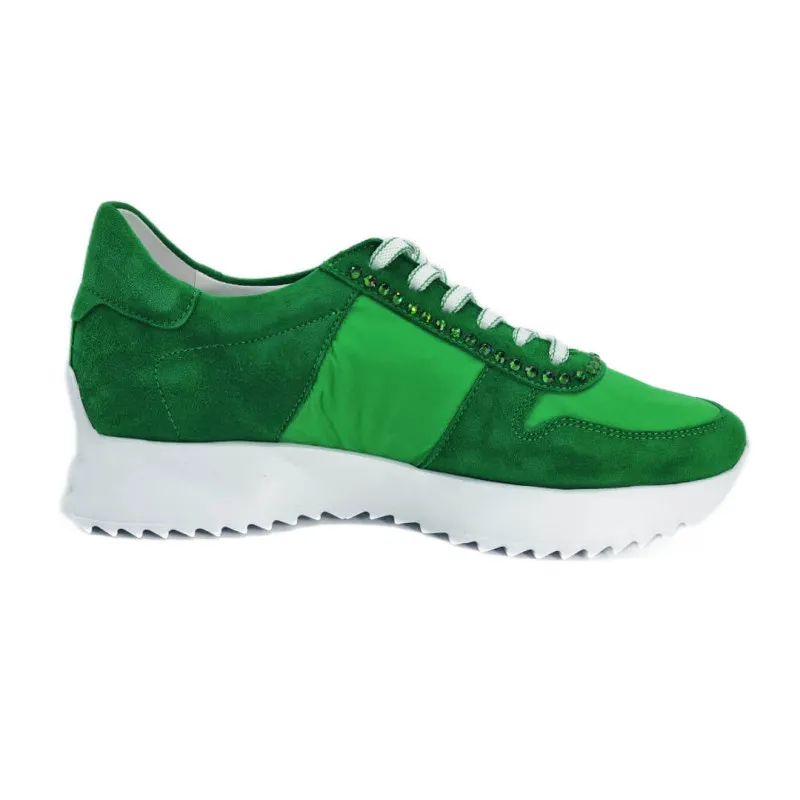Comfortable green velvet sneaker - Kennel & Schmenger - Shoes