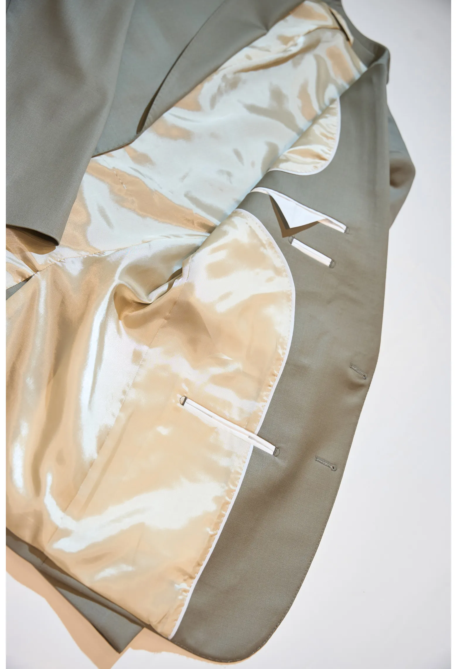 Green Linen Suit Size 46