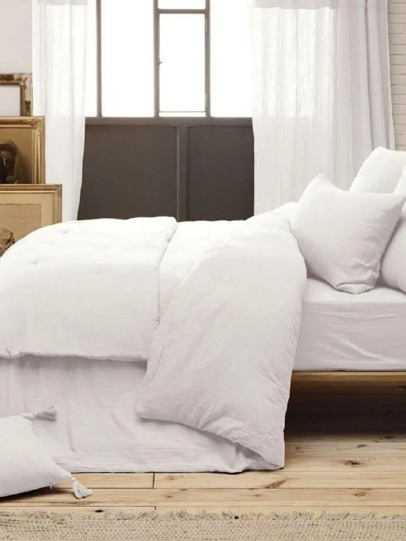 Fitted sheet 100% Cotton Gauze 74 threads - Brown