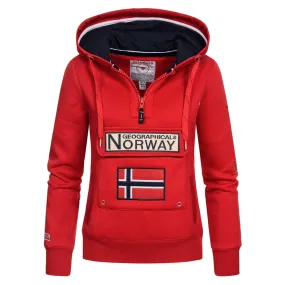 Geographical Norway Gymclass Femme - Sweat à capuche Rouge