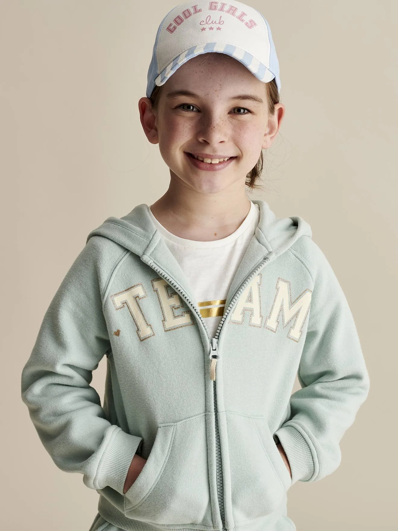 Girls Striped Pink Cap 'Cool Girls Club' - Vertbaudet - Search results: 1 result