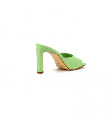 Green Ankle Strap Mules