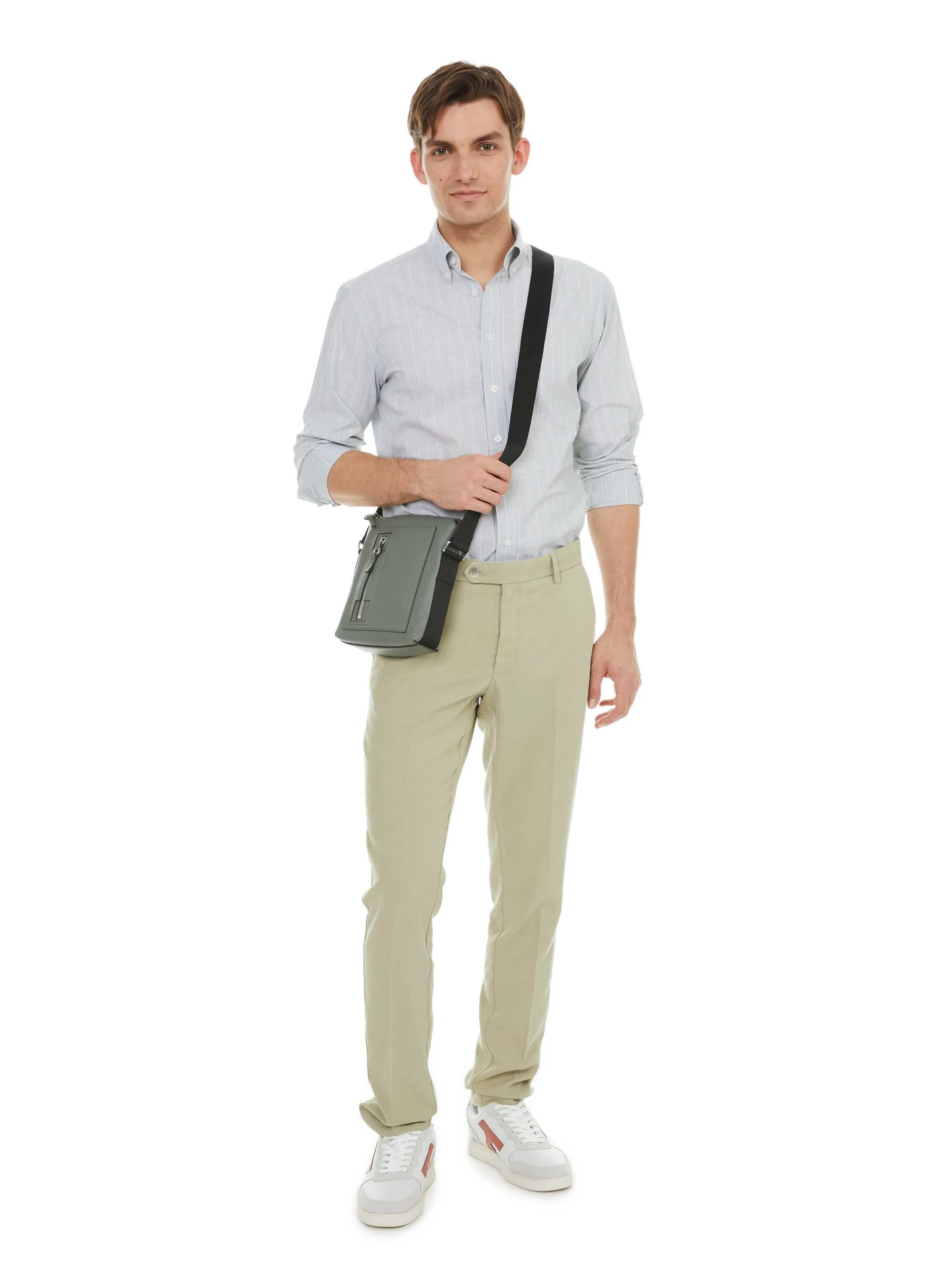 HACKETT  Chemise unie en lin et coton - Vert