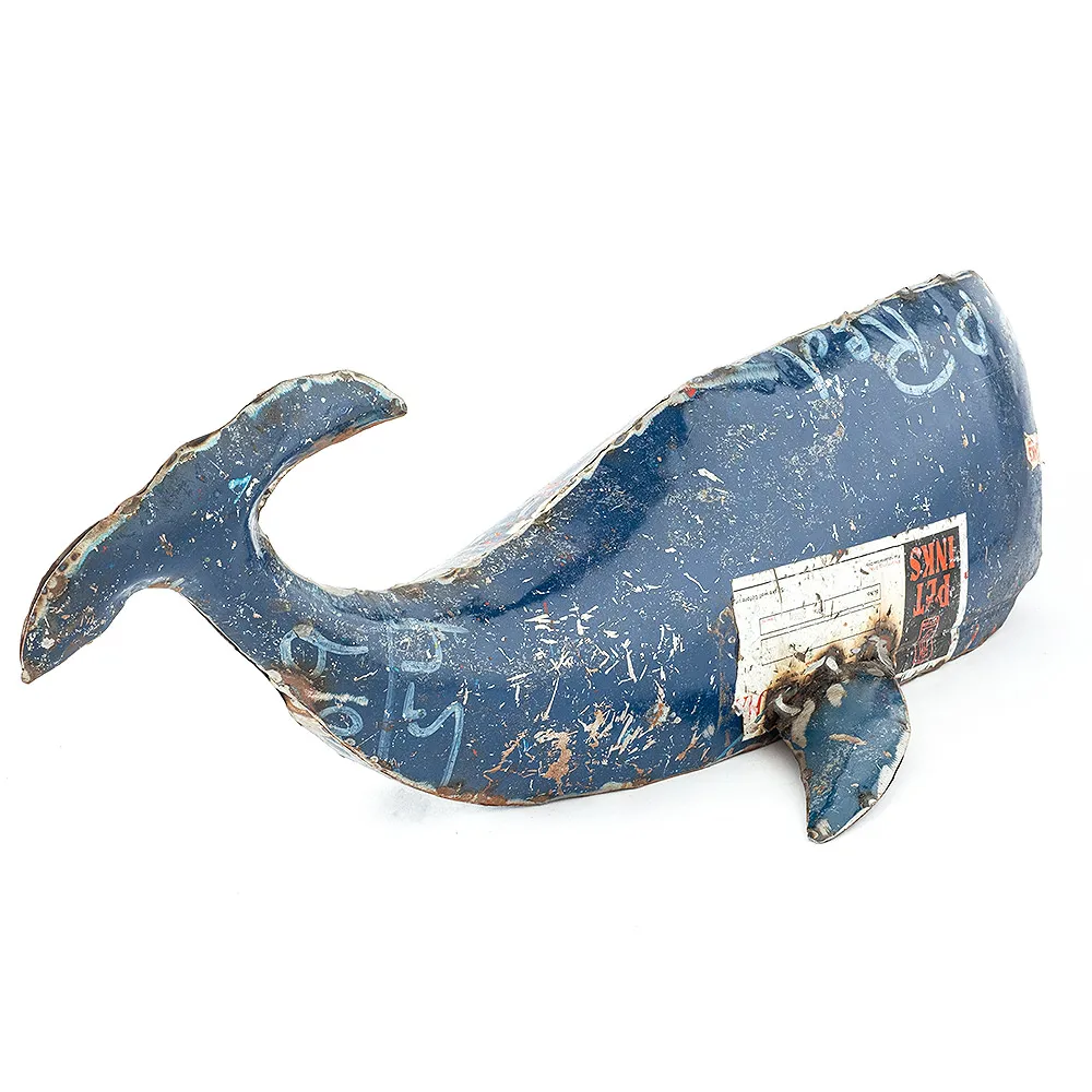 Large Recycled Metal Whale