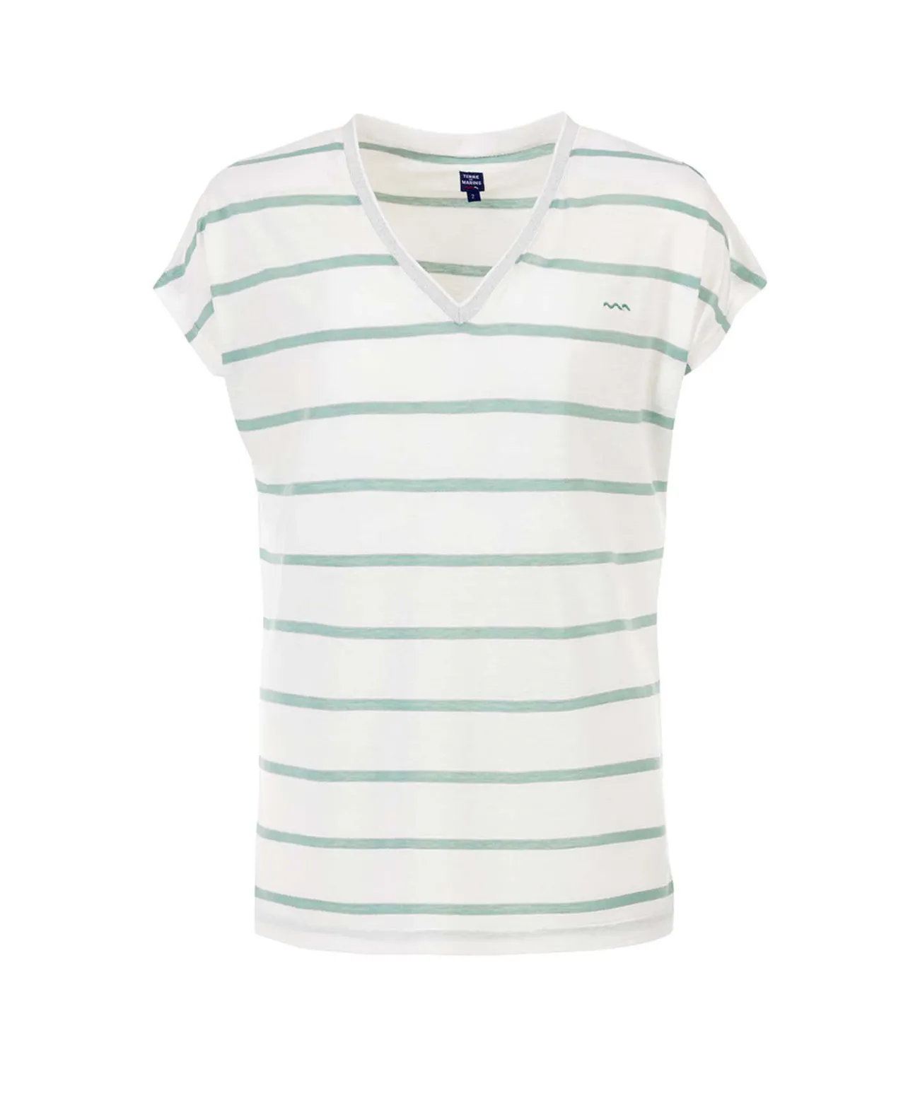 MAILLOT DE BAIN FOND BLANC RAYE BLEU YVANO