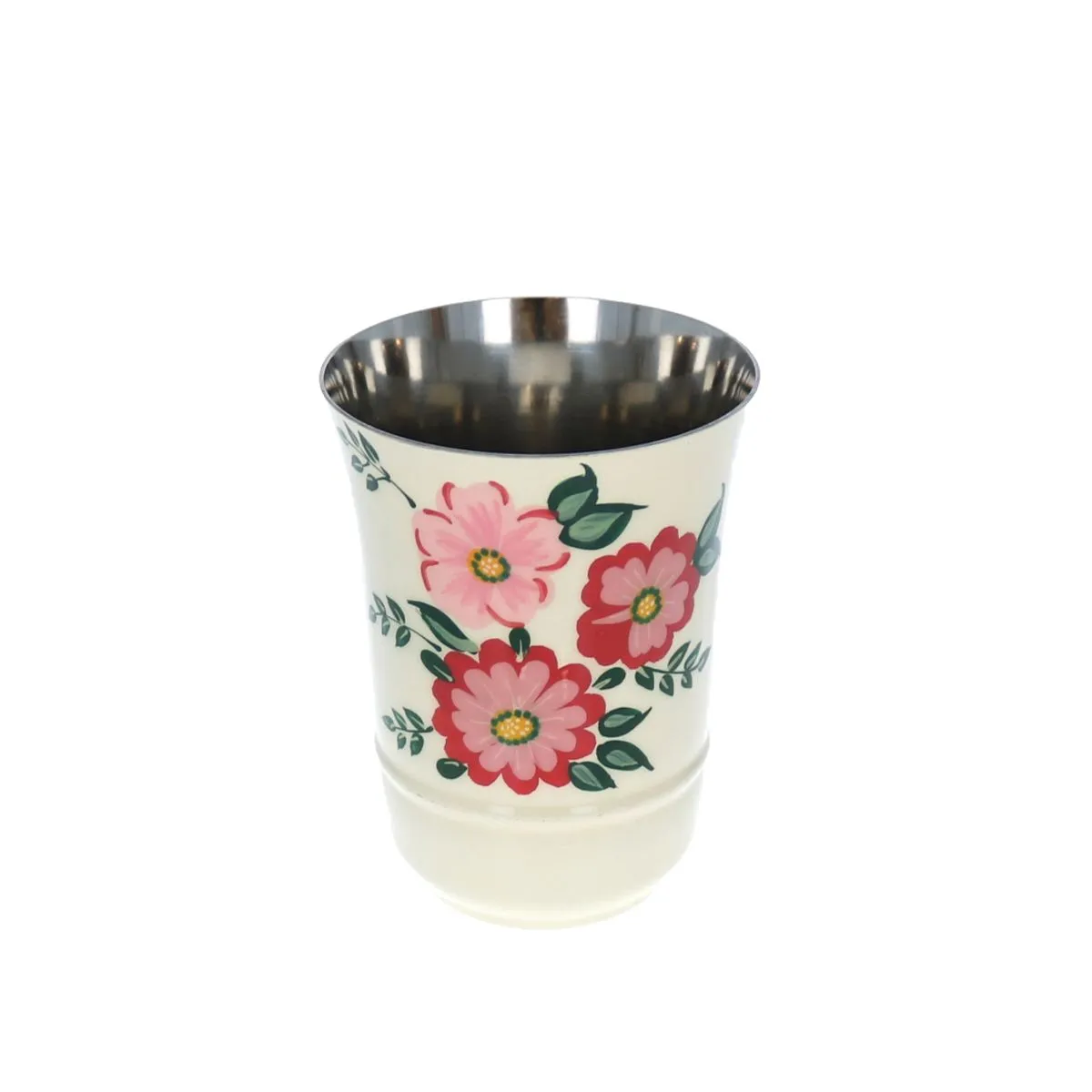 Metallic cream flower glass vase Pondie Chérie - Le Petit Souk