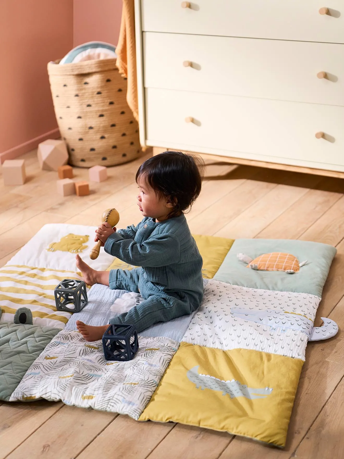 Multicolored TREK Padded Play Mat - Vertbaudet