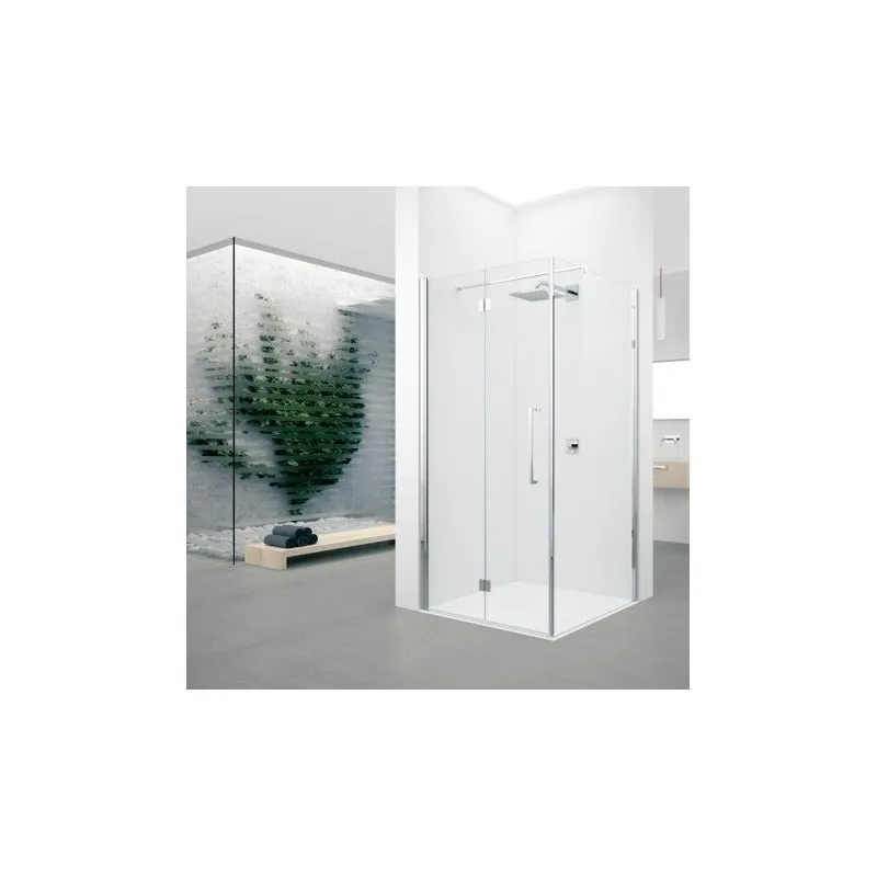 Novellini  young 2 2gs 97 dimension extensible de  97-99cm vitrage satin  profilé chrome: Y22GS97-4K