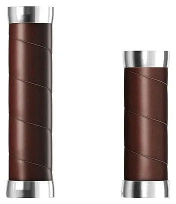Paire de Grips Brooks England Slender Leather Grips 130/100 mm Marron