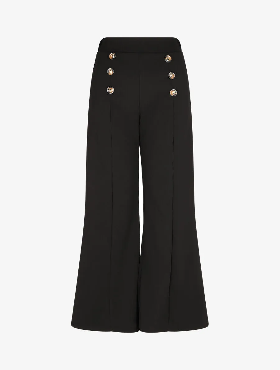 Pantalon à pont ample taille haute