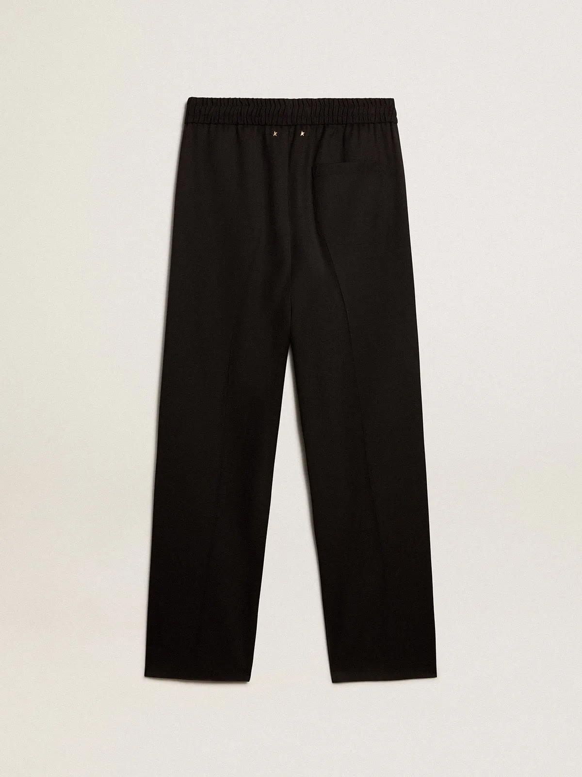 Pantalon de jogging pour homme en laine noire