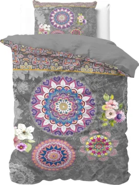 Cotton Mandala Bedding Set - Gray