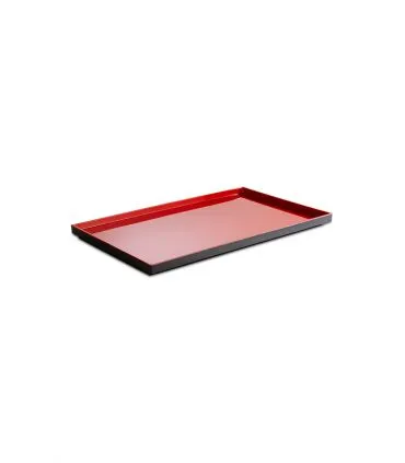 Plateau melamine rouge et noir GN 1/1