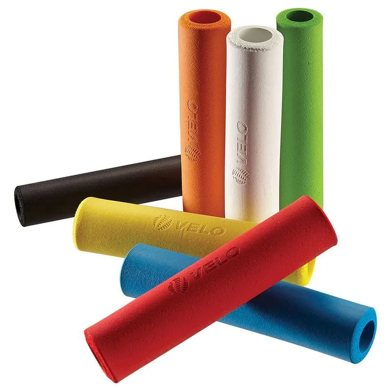 Poignées de vélo VELO 130 mm 100 % ultra-légères Silicone orange - piecemotoquad