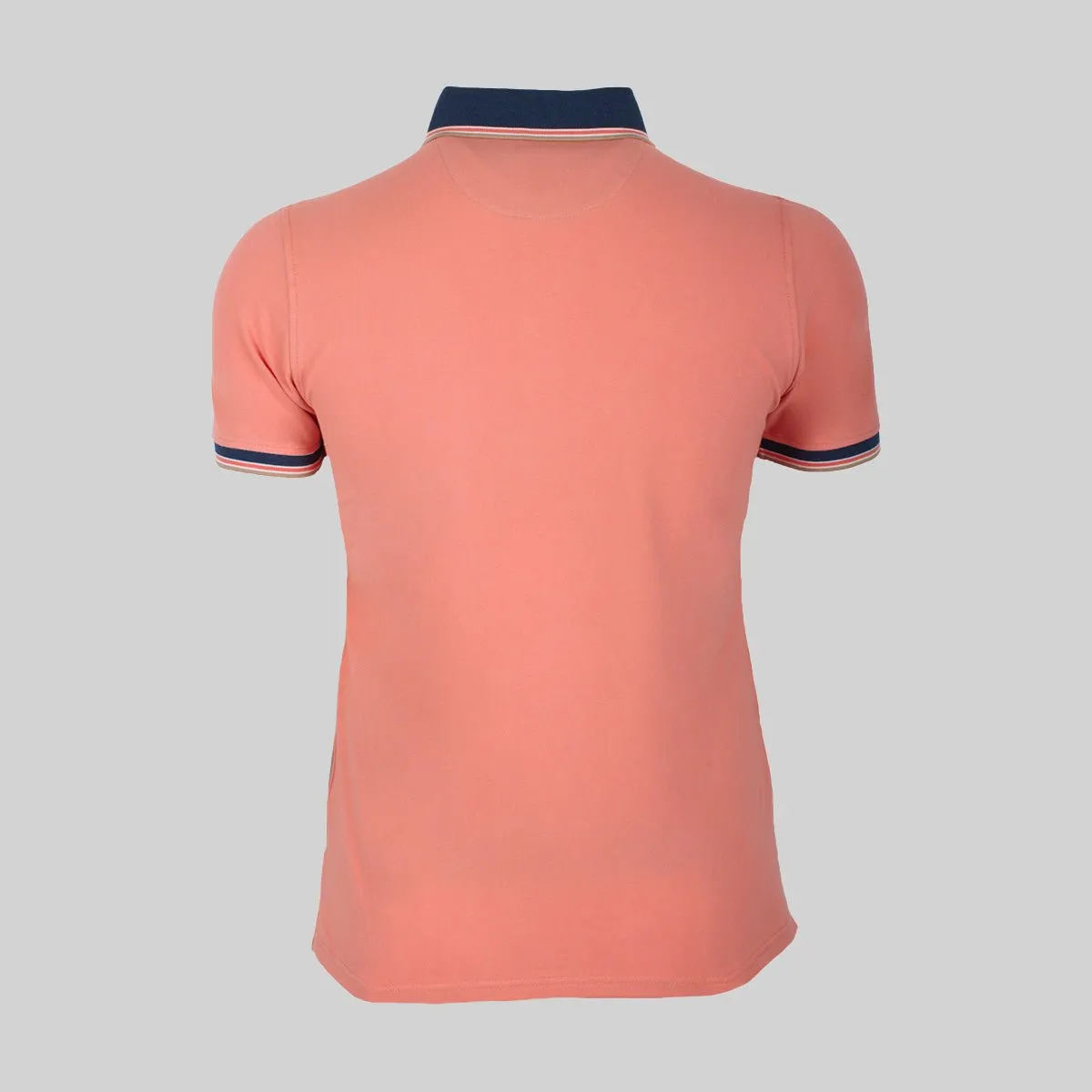 Polo orange ple contrasté