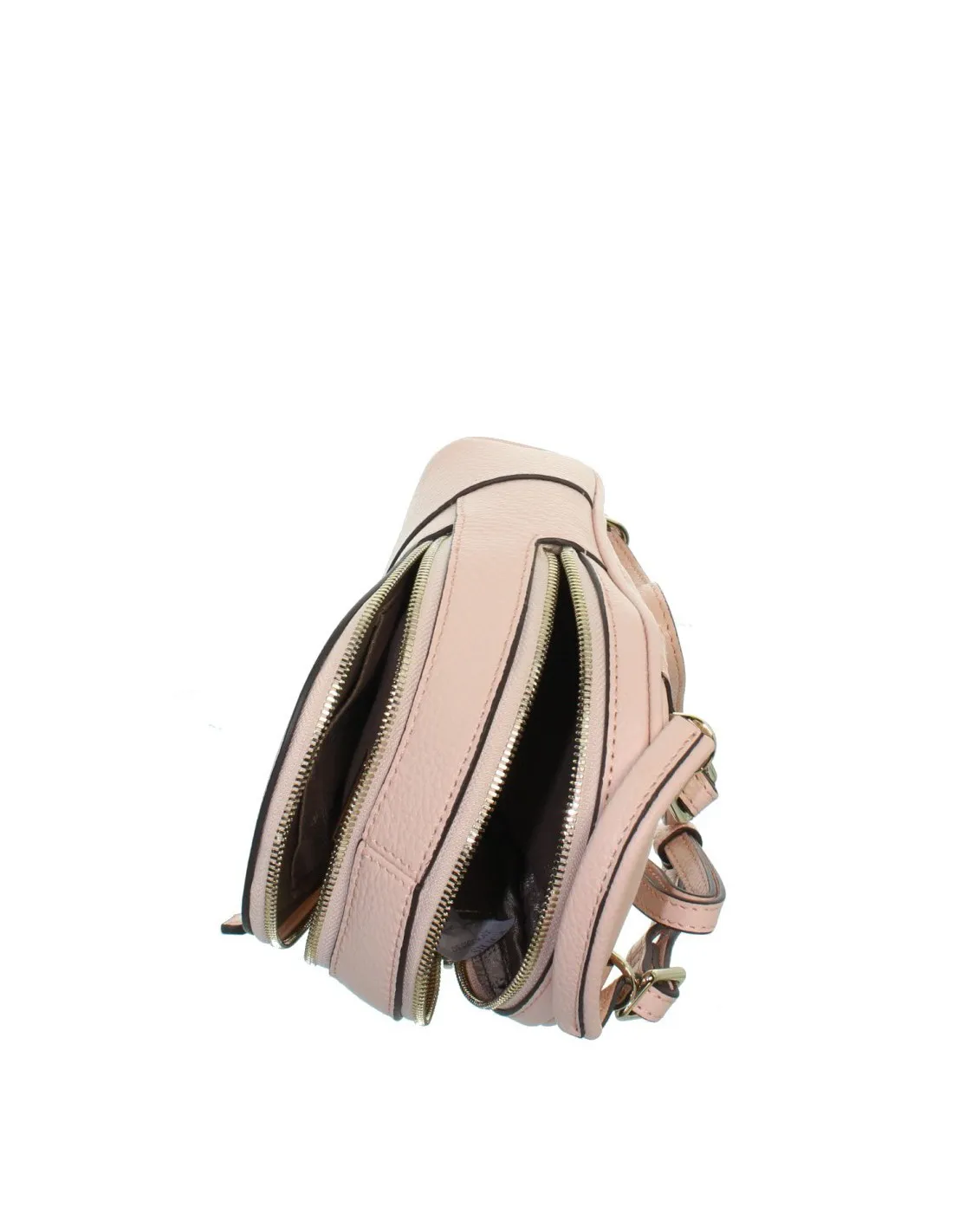 Pourchet leather backpack ref_pou44321 Pink 15*22*8.5