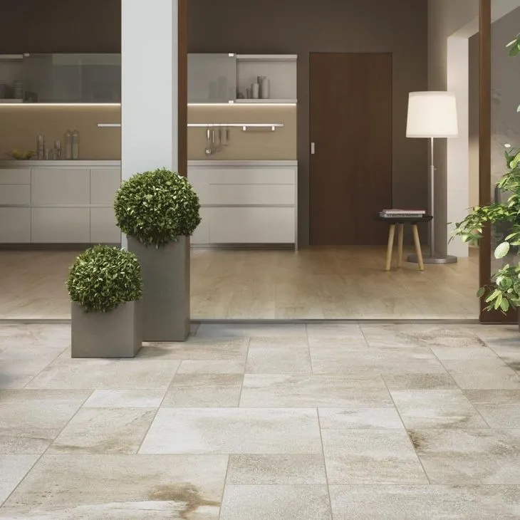 Ragno Stoneway Barge Antica Bianco Structure 20x40 cm R45Y | Carrelage d’extérieur imitation pierre 