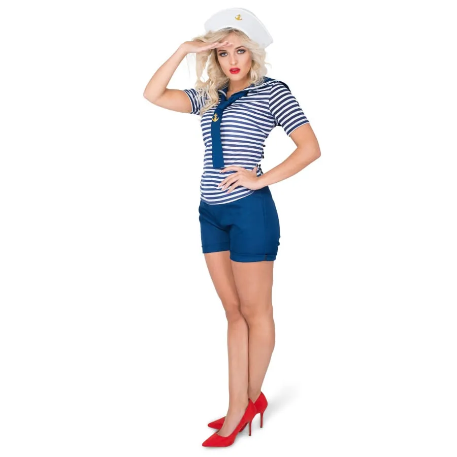 Sailor Woman Costume in Short Shorts