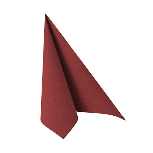 Serviette ''ROYAL Collection'' pliage 1/4 25 cm x 25 cm bordeaux par 280