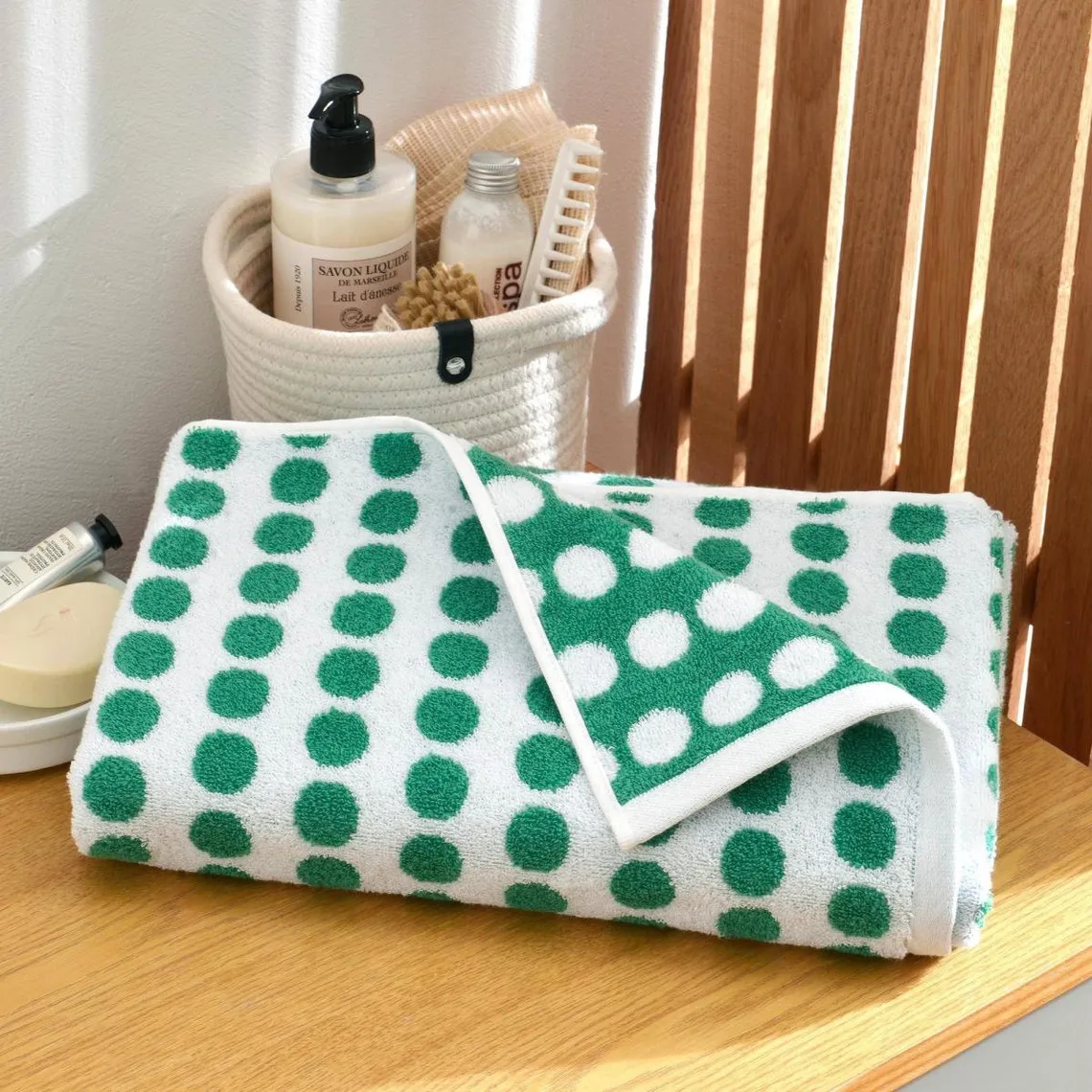Serviette de toilette Epaisse Verte POISPOIS  | 3 Suisses