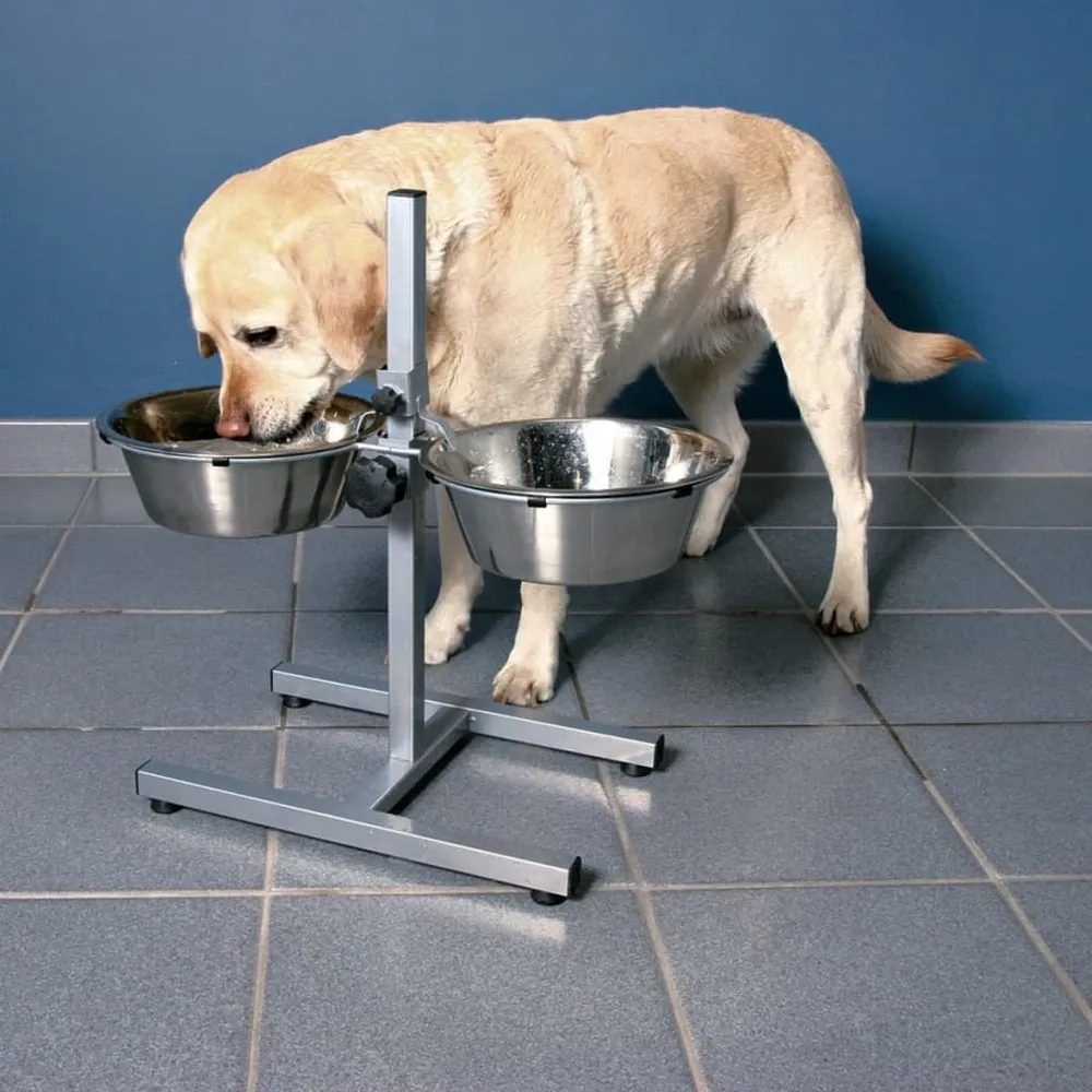 Support réglable de bol pour chiens 3,6 l 20 cm