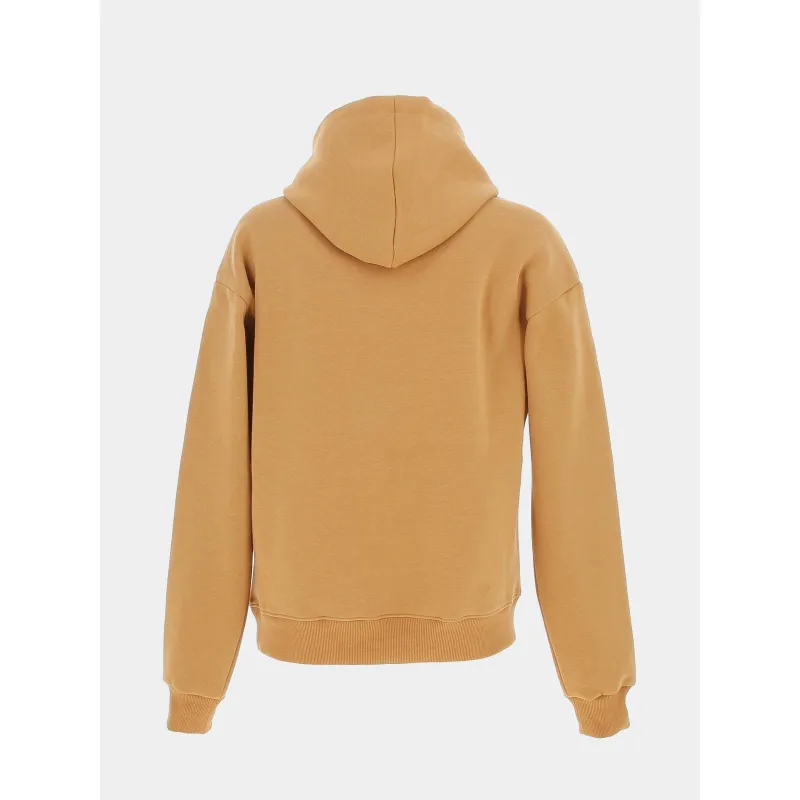 Sweat capuche femme camel