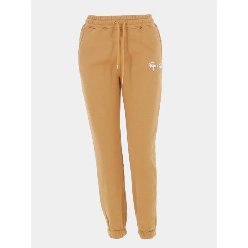 Sweat capuche femme camel