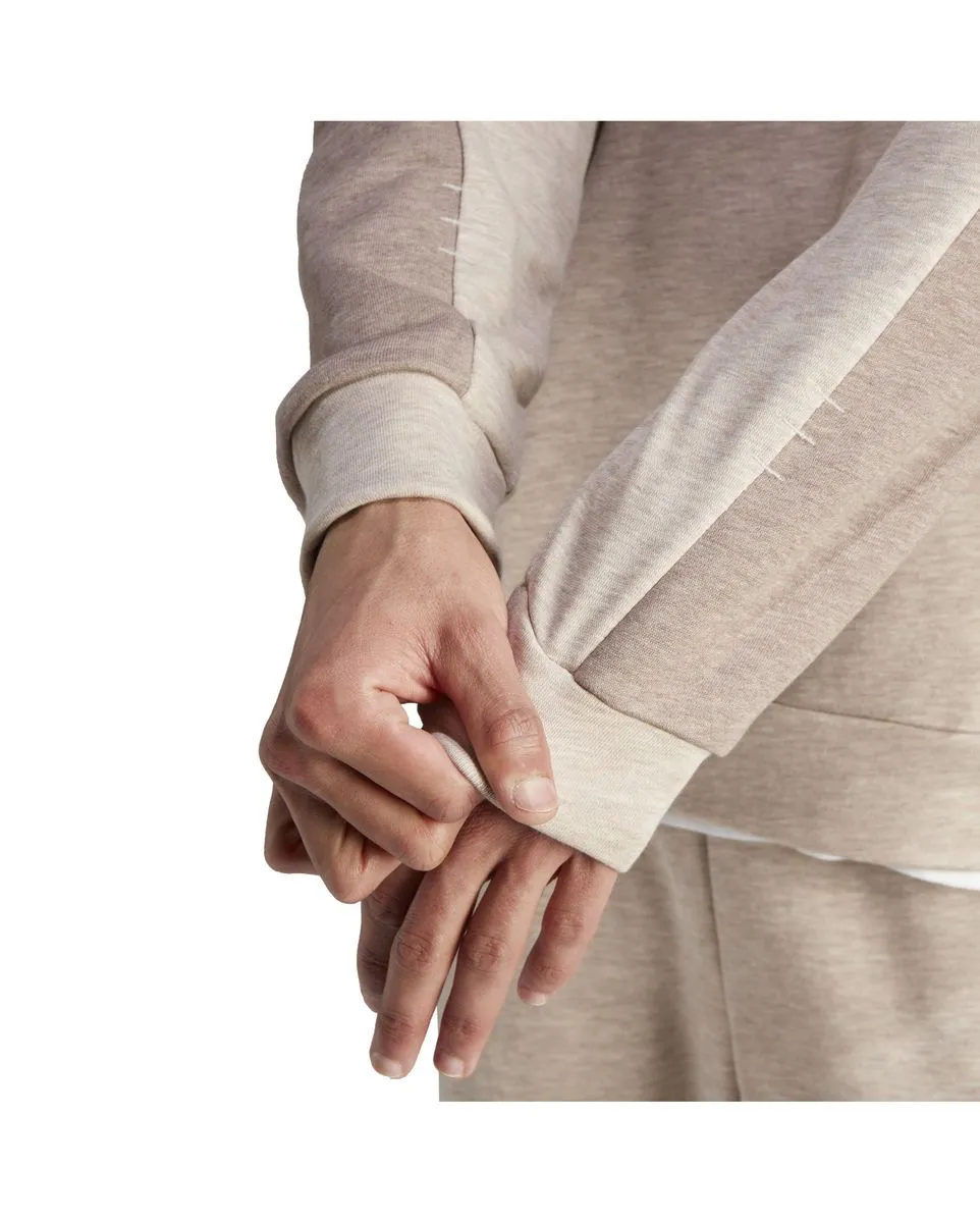 Beige Hooded Long-Sleeve Sweatshirt for Men M MEL HD