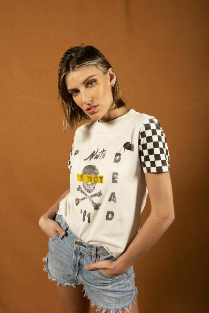 T-shirt Doomer Punk Dirty White