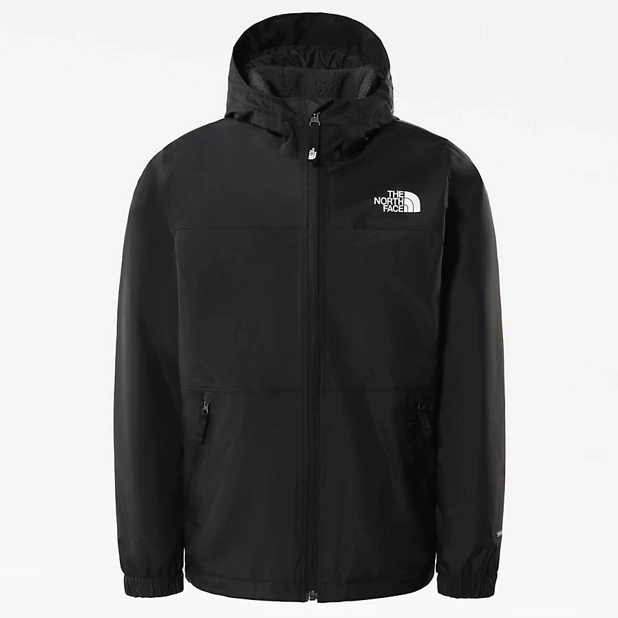 The North Face Boys Warm Storm Rain Jacket TNF Black Asphalt Grey