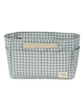 Toiletry bag green Vichy pattern with pink accents - Online shopping.