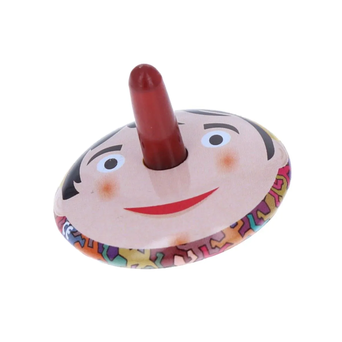 Vintage Metal Pinocchio Spinning Top Toy - Le petit Souk Vintage Collection